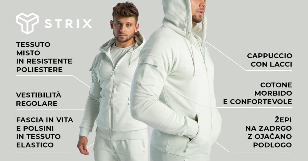Nova Zip Up Hoodie Moon Grey - STRIX