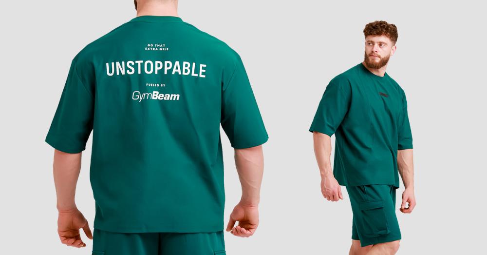 Unstoppable Oversized T-Shirt Green - GymBeam