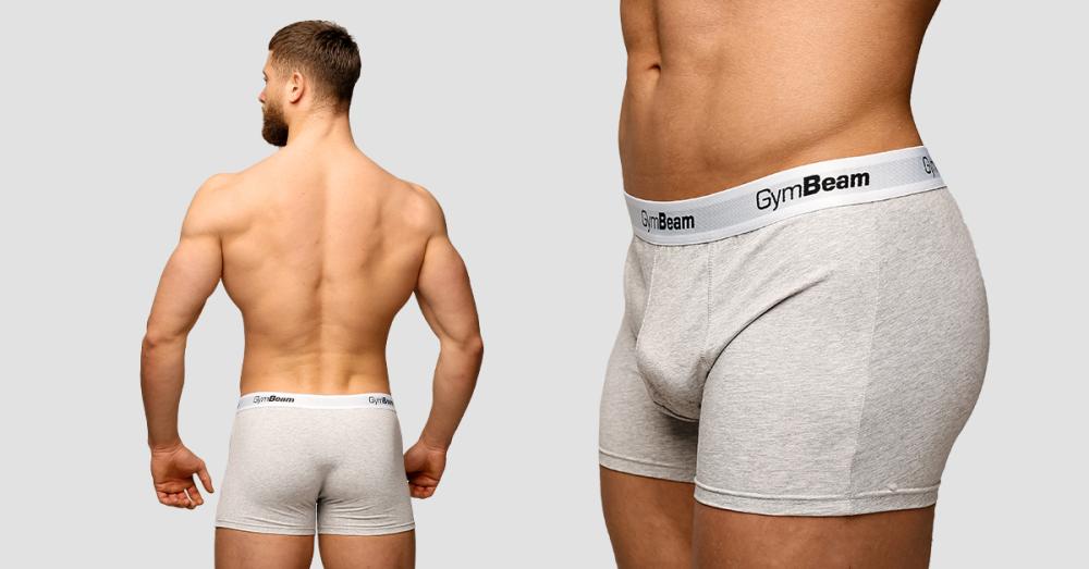 Boxer da Uomo Essentials 3Pack Grey - GymBeam