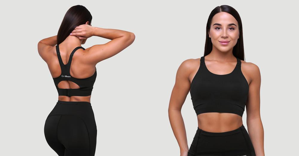 Pulse Running Sports Bra Black - GymBeam