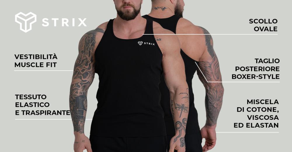 Ribbed Tank Top Black - STRIX