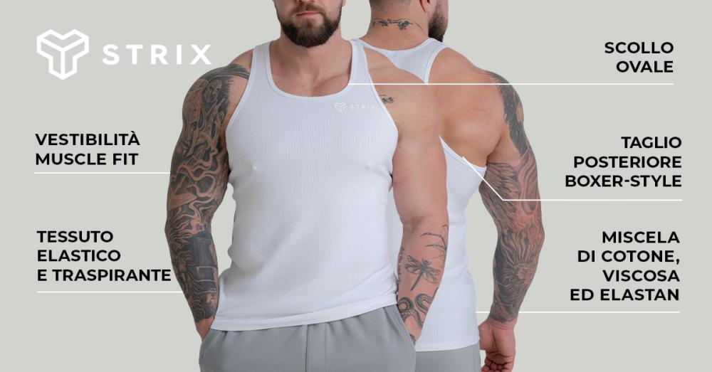 Ribbed Tank Top Black - STRIX