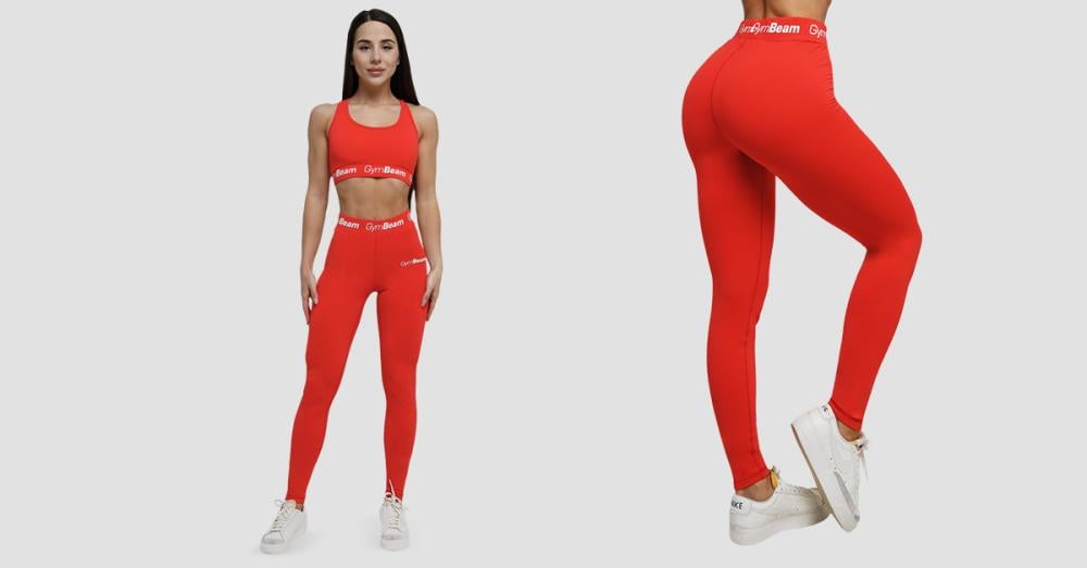 Leggings semplici da donna Rouge Red - GymBeam