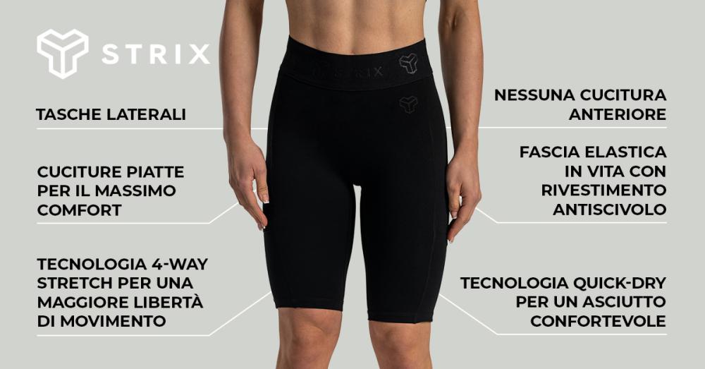 Lunar Biker Shorts Black - STRIX