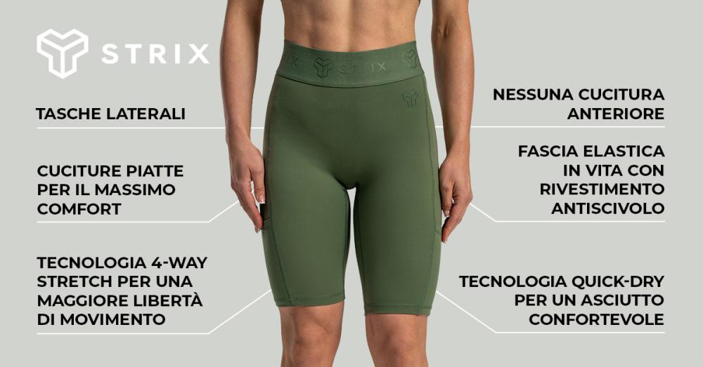 Lunar Biker Shorts Cedar Green - STRIX