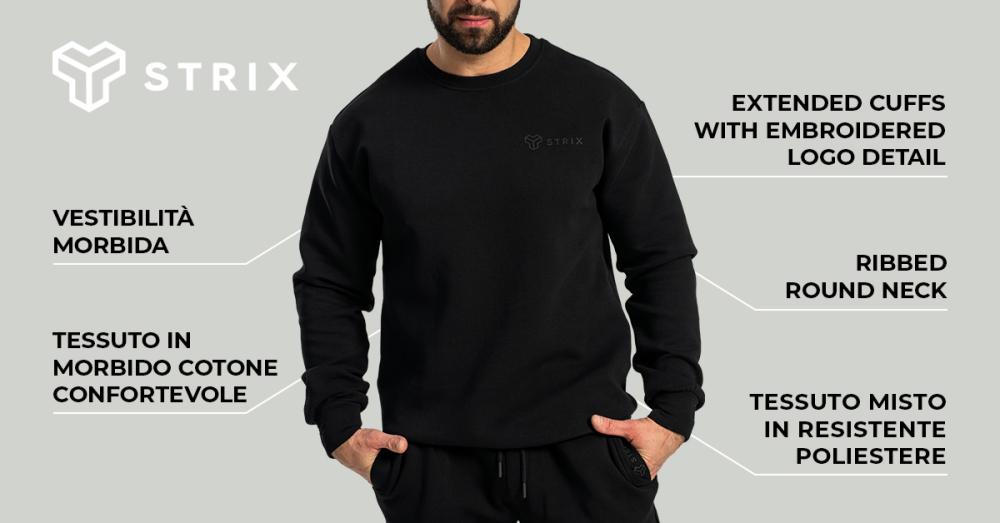 Felpa Relaxed Black - STRIX