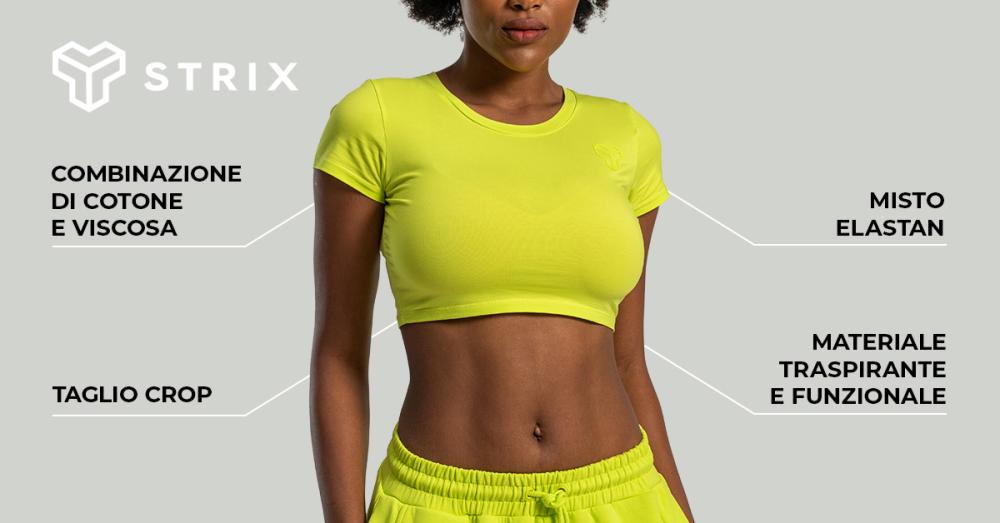 Crop Top Donna Essential Chartreuse - STRIX