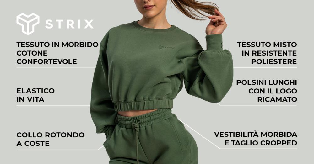 Lunar Cropped Jumper Donna Verde Cedro - STRIX