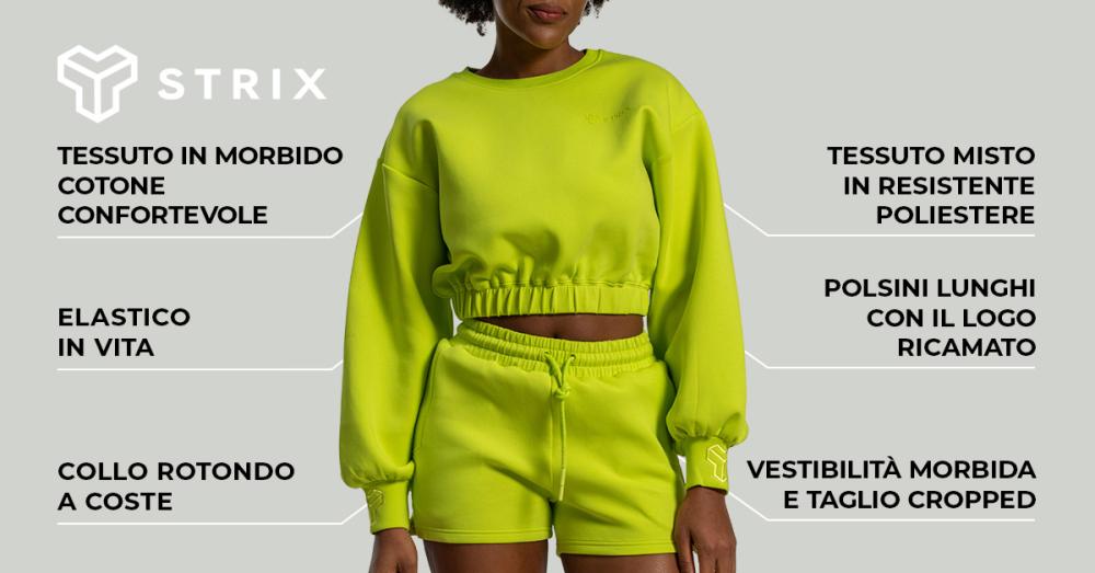 Lunar Cropped Jumper Chartreuse - STRIX Donna