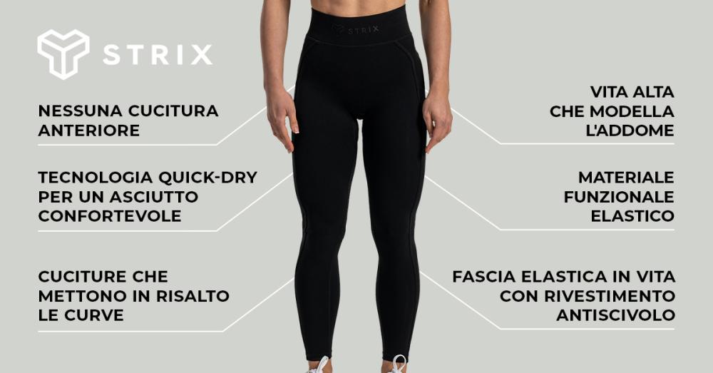 Leggings Lunar Donna Nero - STRIX