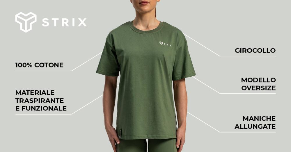 T-Shirt da Donna Lunar Oversize Cedar Green - STRIX