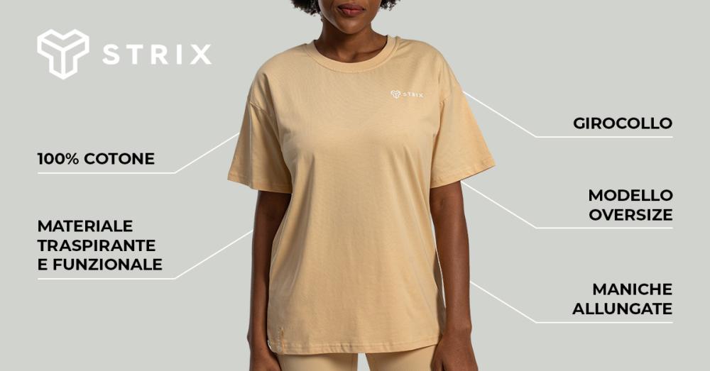 T-Shirt da Donna Lunar Oversize Sandshell - STRIX