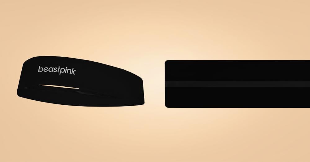 Fascia sportiva nera - BeastPink