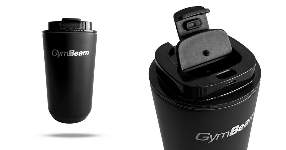Thermo mug Adventure1 Black 380 ml - GymBeam