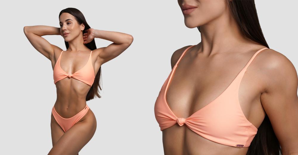 CURACAO Bikini Top Peach - GymBeam