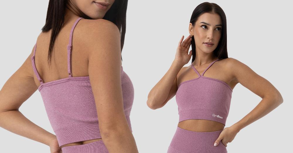 Reggiseno sportivo Halter FLO Violet - GymBeam