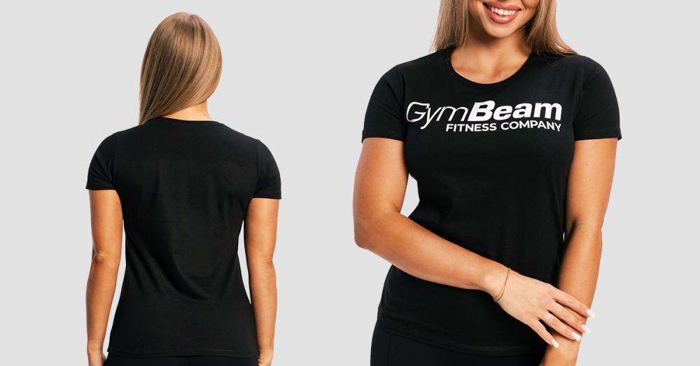 Maglietta Fitness Donna Nera - GymBeam