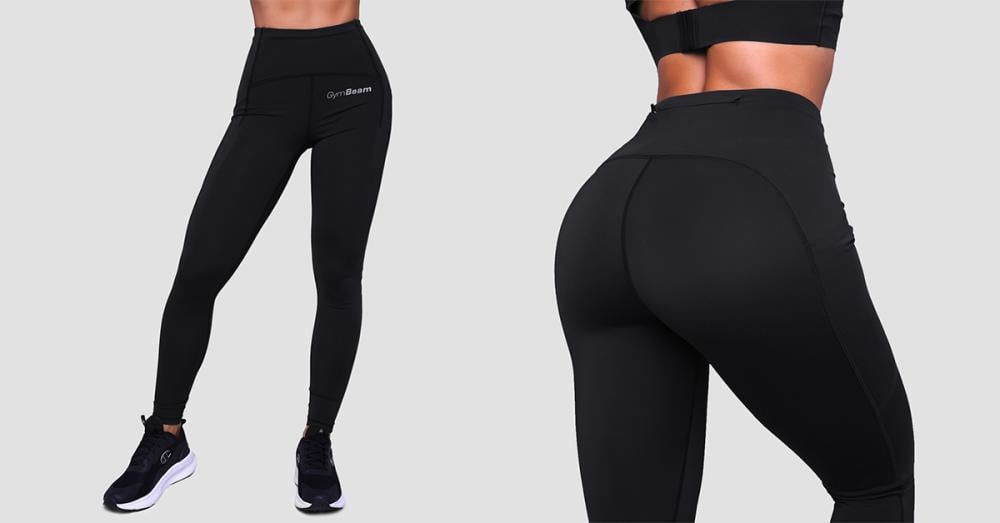 Leggings da running Pulse Donna Nero - GymBeam