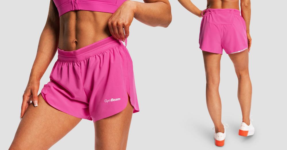 Pantaloncini da running Pulse X Purple da donna - GymBeam