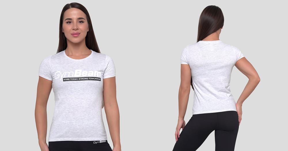 Maglietta donna Strong Tomorrow Grey - GymBeam