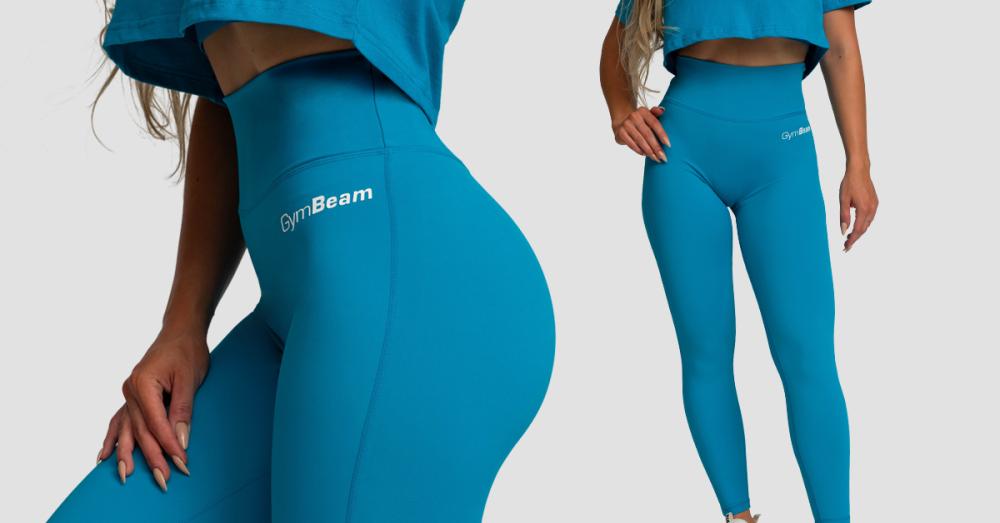 Leggings a Vita Alta da Donna Limitless Aquamarine - GymBeam