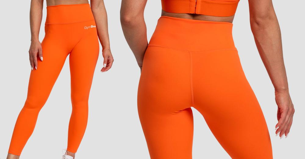 Leggings a Vita Alta da Donna Limitless Orange - GymBeam