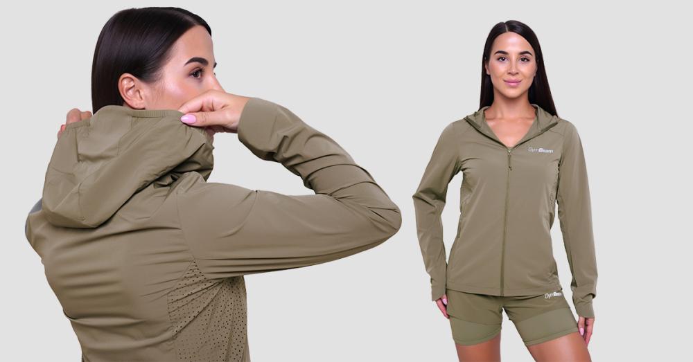 Giacca Pulse Running Donna Vetiver - GymBeam