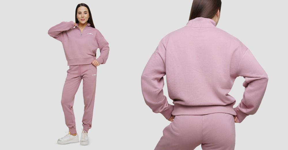 Maglia Agile 1/2 Zip Donna Woodrose - GymBeam