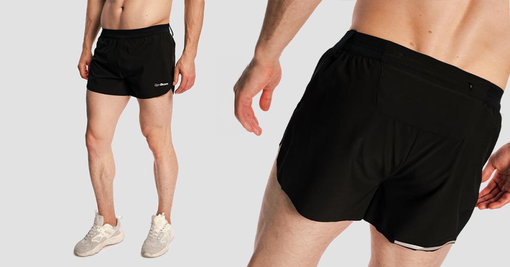 Pantaloncini da running Pulse X Black - GymBeam da uomo