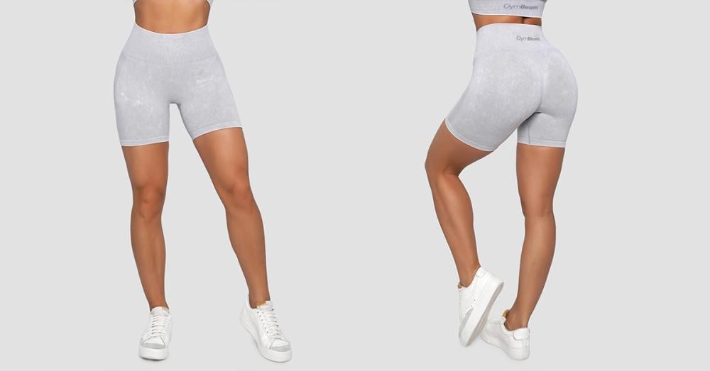 Pantaloncini da donna Lift Grey Seamless - GymBeam