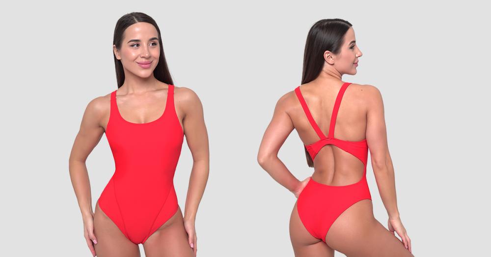 Costume da bagno intero sportivo Red - GymBeam