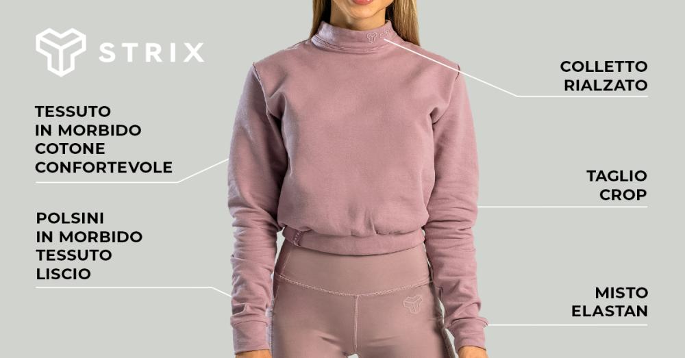 Felpa da Donna Essential High-Neck Mauve - STRIX