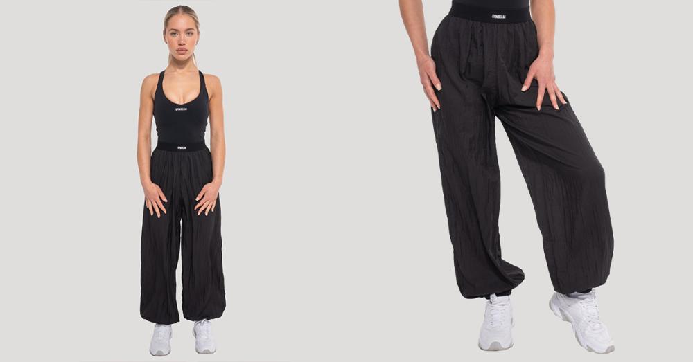 Pantaloni Flow da donna neri - GymBeam