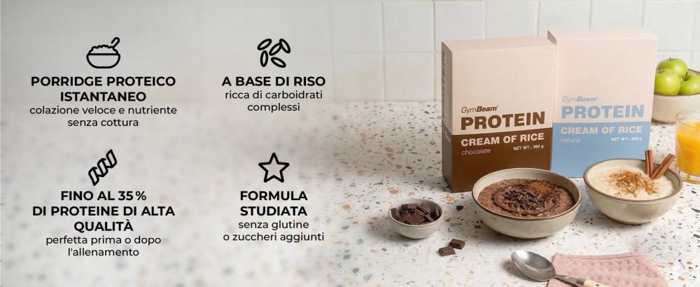 Benefici chiave del porridge di riso proteico senza zuccheri aggiunti - GymBeam