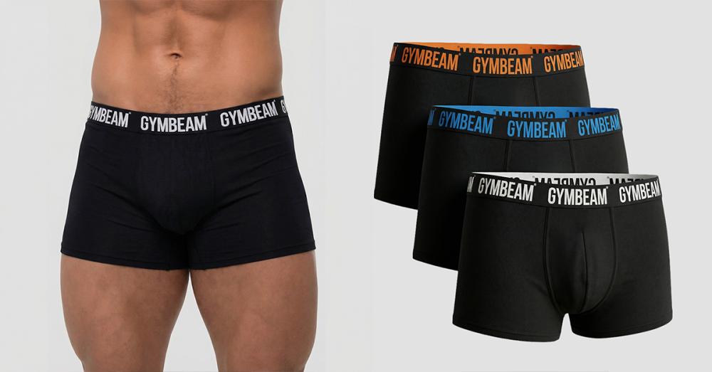 Trunks FIT da Uomo 3Pack Nero - GymBeam