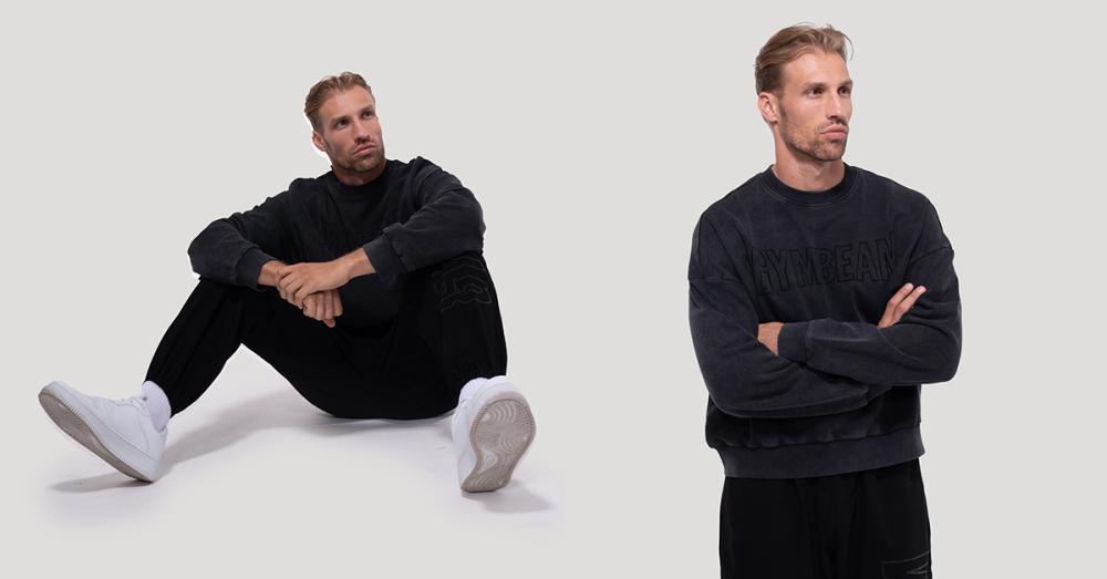 Felpa Persistence Washed Black - GymBeam