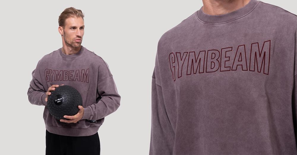 Felpa Persistence Washed Marrone - GymBeam