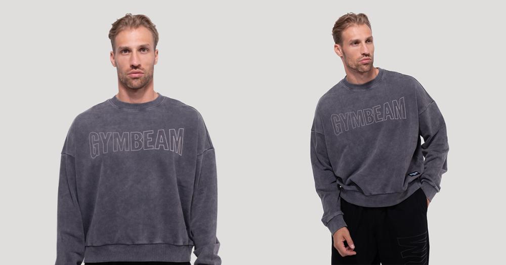 Felpa Persistence Washed Grigia - GymBeam