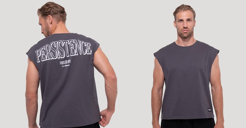 T-shirt Persistence Grigio - GymBeam