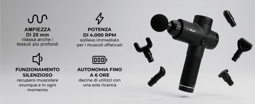 Benefits and features of Massage Gun VI Black - GymBeam