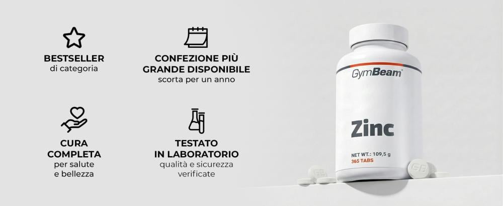 Benefici e proprietà dello Zinco - GymBeam
