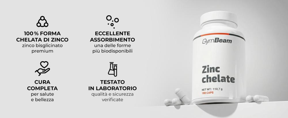 Benefits and features of Zinc chelate (Bisglycinate) - GymBeam