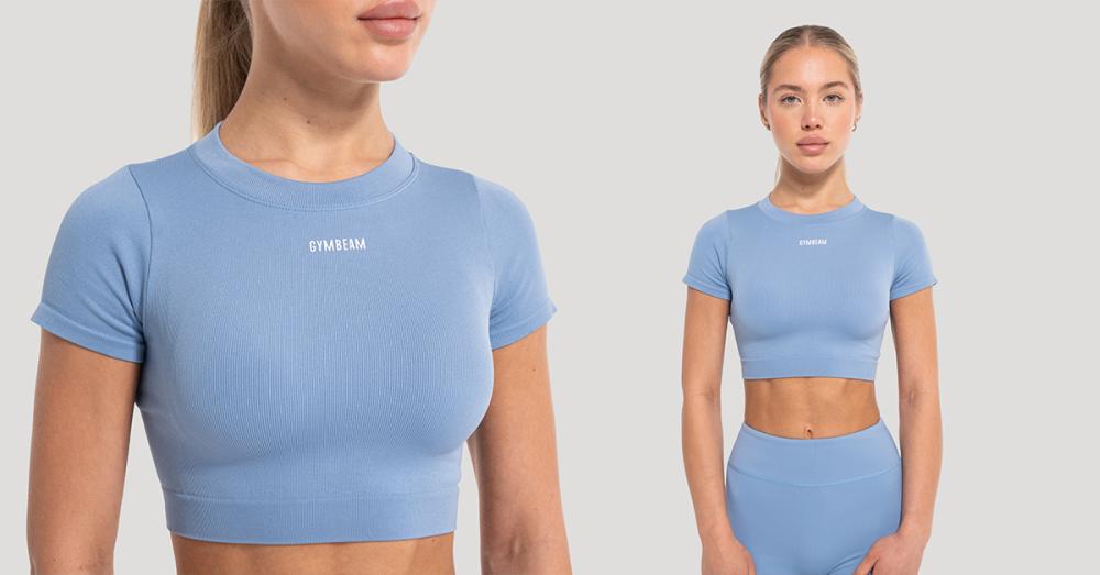 Top donna Crop Flow Azure - GymBeam