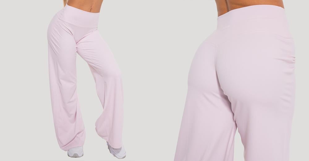 Pantaloni dritti Flow da donna Blush - GymBeam