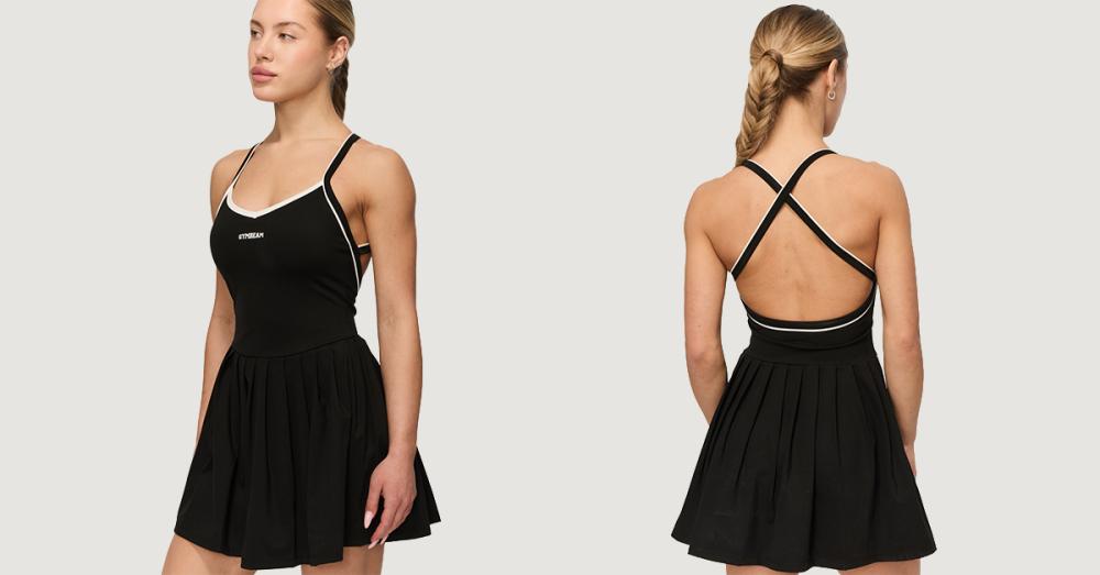 Varsity Sports Dress Black - GymBeam