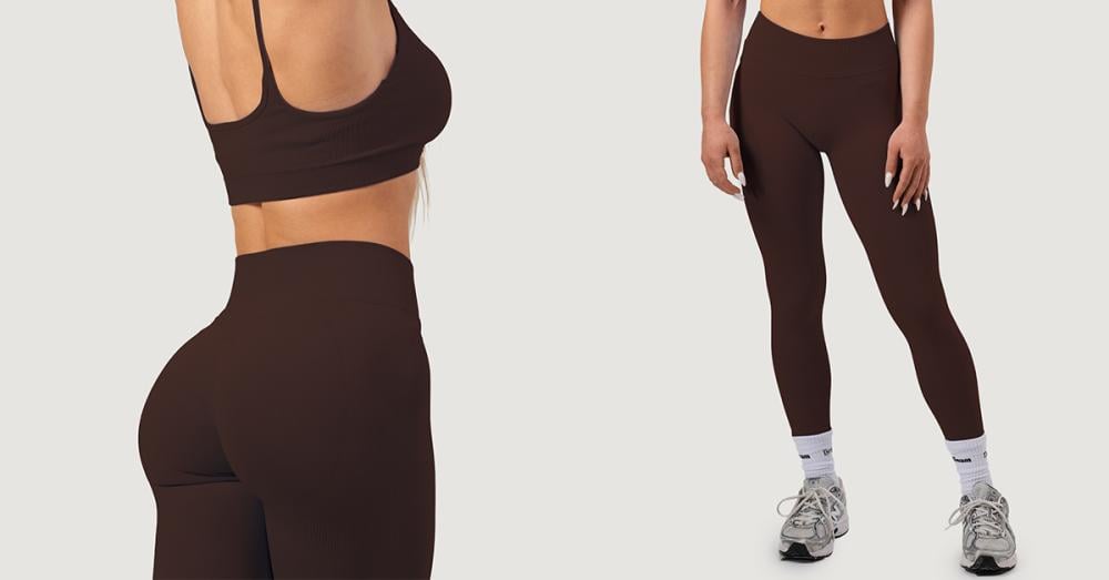 Women‘s NEO Seamless Leggings Mocha - GymBeam