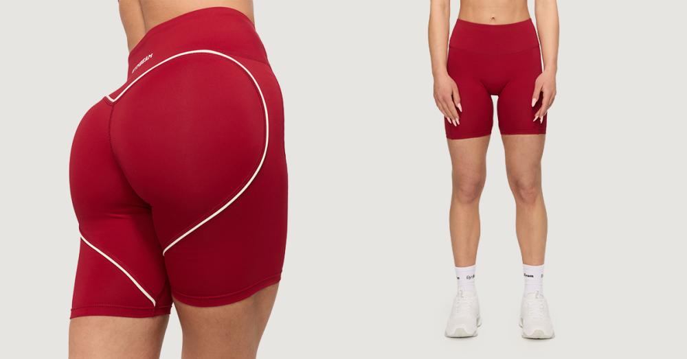 Women's Varsity Shorts Red - GymBeam