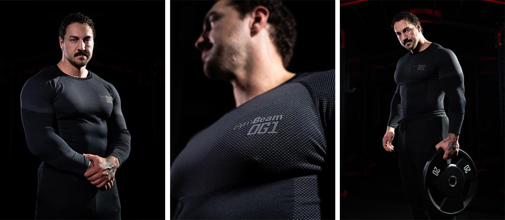 Maglia a Maniche Lunghe Seamless OG1 Black/Grey - GymBeam