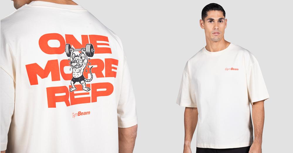 GymRat T-shirt Cream - GymBeam