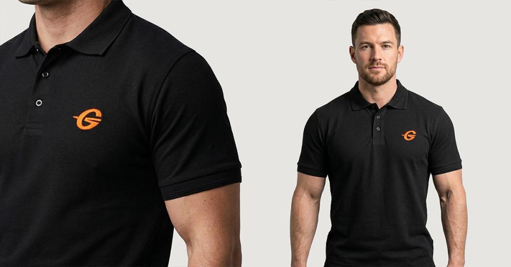 Polo Shirt nera - Gymbeam 